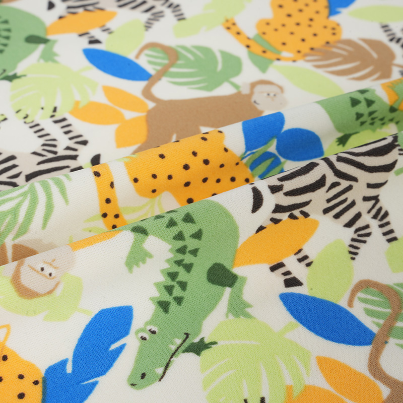 HG-P130077 82% Matte Nylon 18% Creora Spandex Pu Coating Leaking Proof Printed Interlock Warp Knitted Fabric